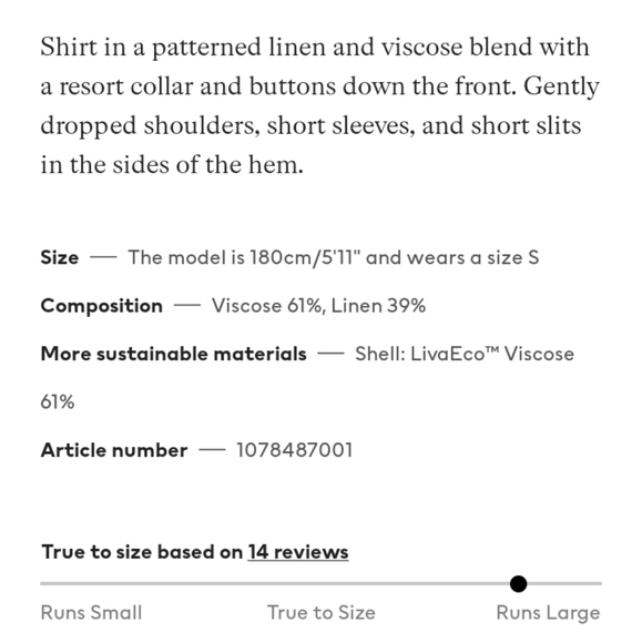 ⛔SOLD⛔🆕️NWT H&M Patterned Linen-blend Resort Shirt in 'Orange/Floral' - Picture 8 of 10